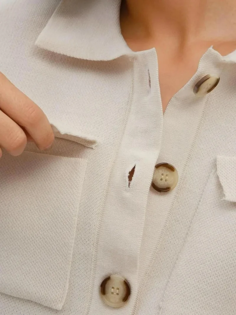 HICCUP Buttoned Cardigan with Pockets