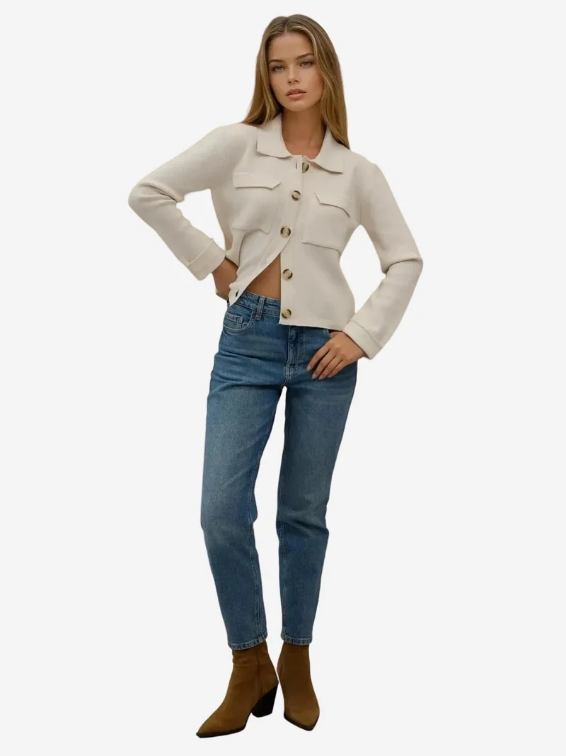 HICCUP Buttoned Cardigan with Pockets