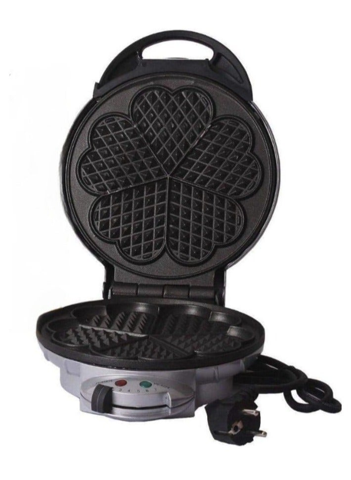 Round Waffle Maker with Temperature Control Knob, Non-Stick Plates, Quick Heating, Compact Design, Perfect for Fluffy Belgian Waffles and Breakfast Creations - Image 1