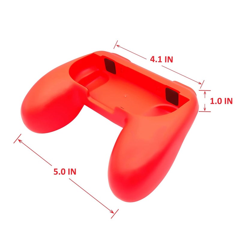 FYOUNG Hand Grips for Switch and Switch OLED JoyCons, Hand Grips Controllers for Switch Joy Con and Switch OLED Model 2021（4 Pack） (Black-Blue-Red) - Image 2