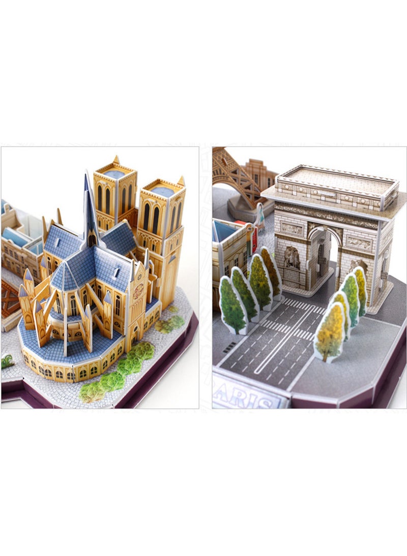 Paris 3d City Scenery Puzzle For Kids Ages 8+ And Adults, Art Crafts And Building Projects, Toys And Gifts For Boys And Girls - Image 2