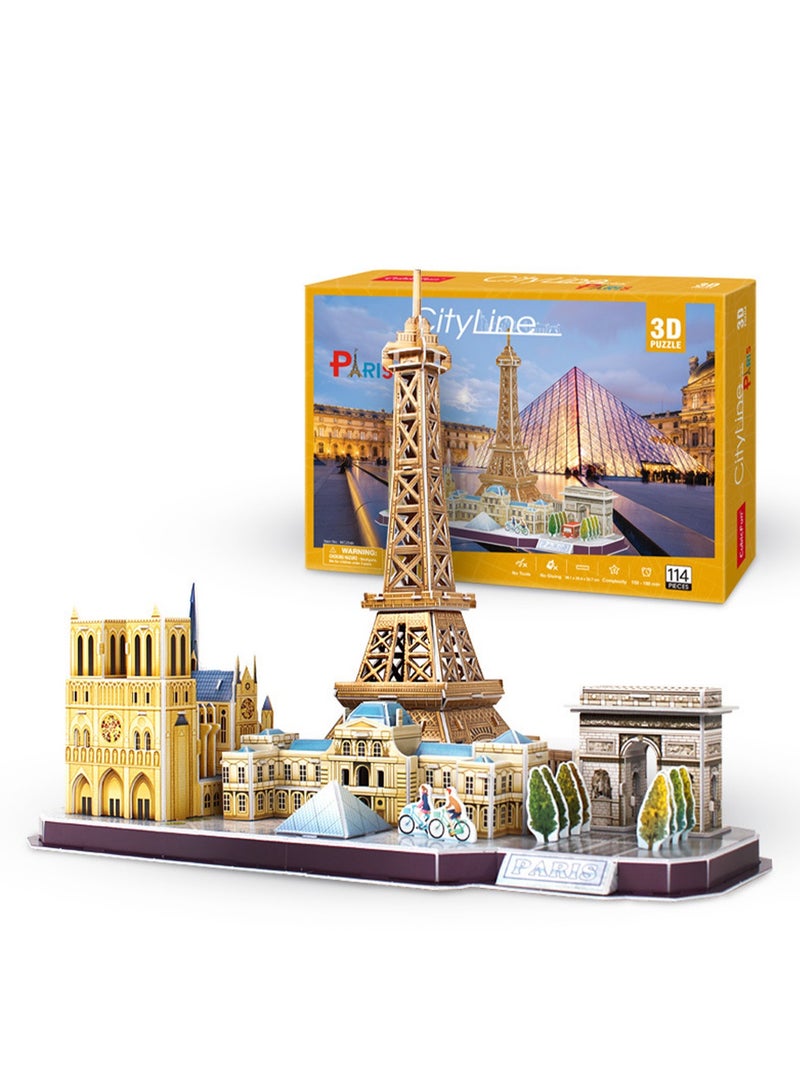 Paris 3d City Scenery Puzzle For Kids Ages 8+ And Adults, Art Crafts And Building Projects, Toys And Gifts For Boys And Girls - Image 1