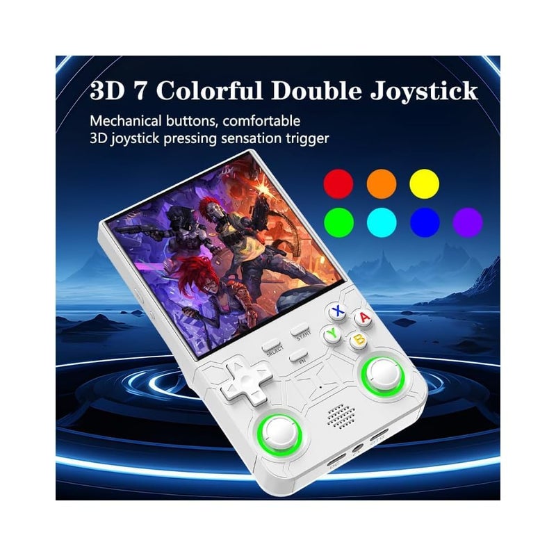 Playtastic R36 Ultra Retro Handheld Game Console, with 64G Built-in 20000+ Games, 3000mAh Rechargeable, Support 20+ Simulators, Linux System, 4.0 Inch IPS Screen Portable Pocket Arcade (White) - Image 4