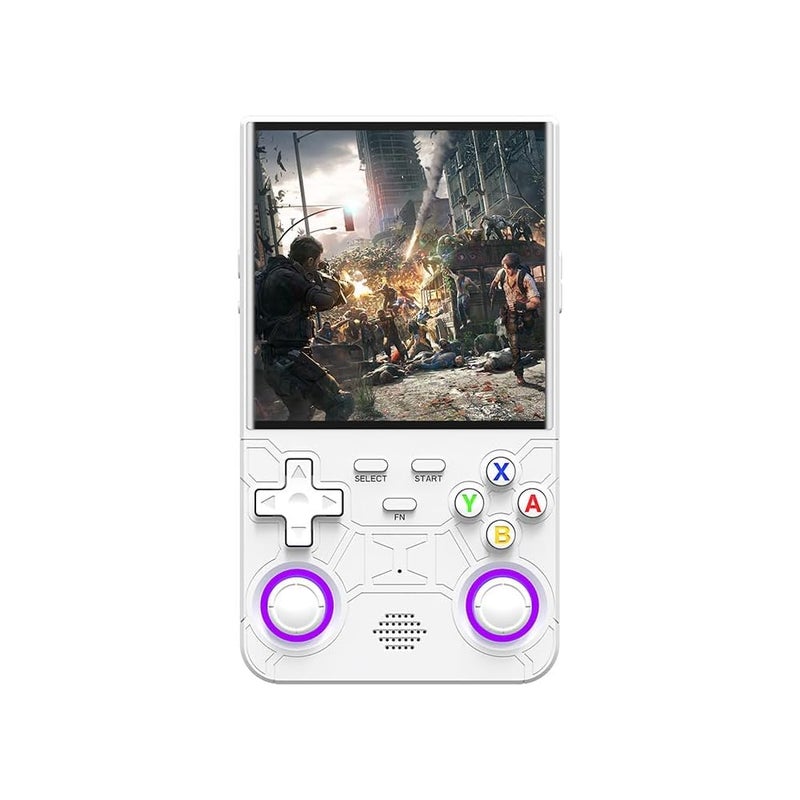 Playtastic R36 Ultra Retro Handheld Game Console, with 64G Built-in 20000+ Games, 3000mAh Rechargeable, Support 20+ Simulators, Linux System, 4.0 Inch IPS Screen Portable Pocket Arcade (White) - Image 1