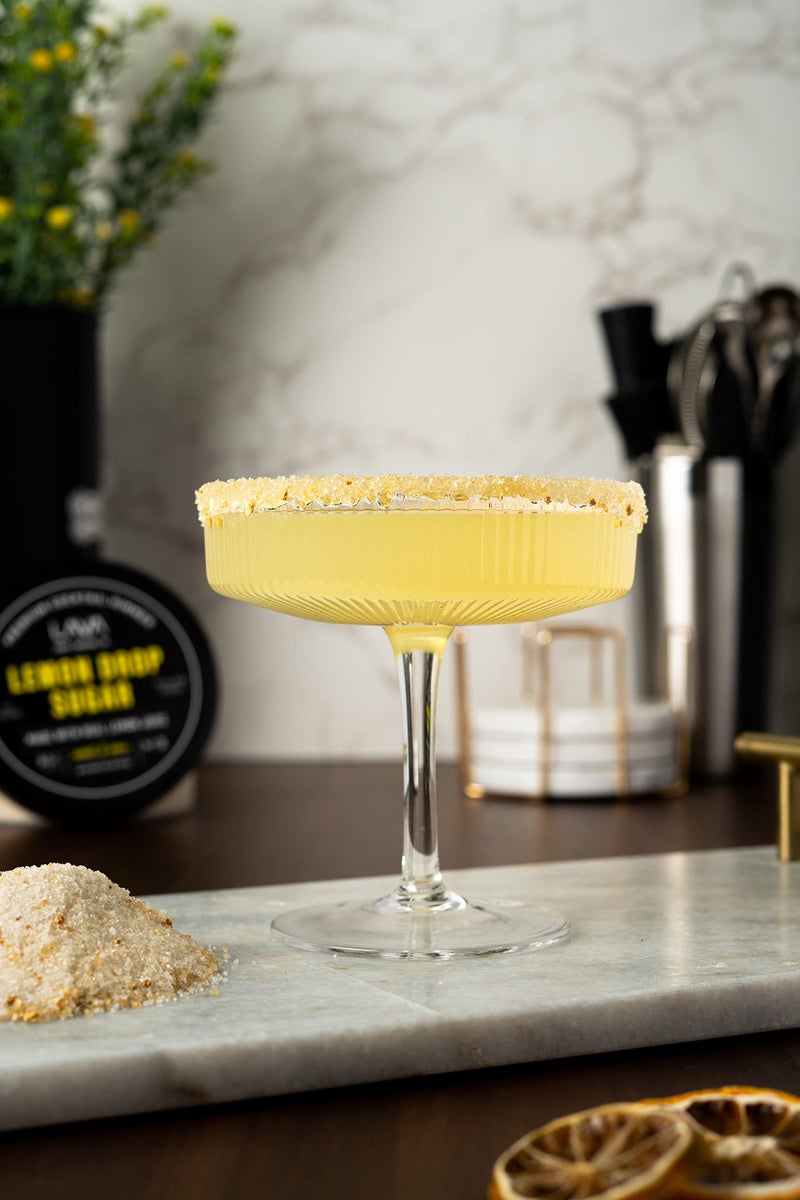LAVA Premium Lemon Drop Sugar Cocktail Rimmer, All Natural Rimmer Sugar, Sweet & Sour, Real Lemons, Pure Cane Sugar, No Silicon Dioxide, with Easy Screw-On Lid - 5oz - Image 2