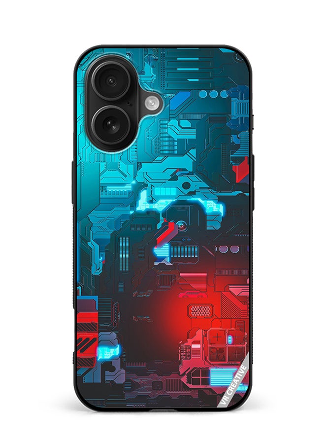 VR CREATIVE Protective Case Cover For Apple iPhone 16 Tech M7 Design Multicolour