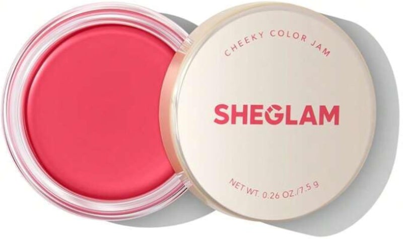 SHEGLAM - Cheeky Color Jam- 6 Shades Multi-Use Cream Blush Lip Cream Matte Highly Pigmented Natural Blush Powder Face Makeup (Watermelon Candy)