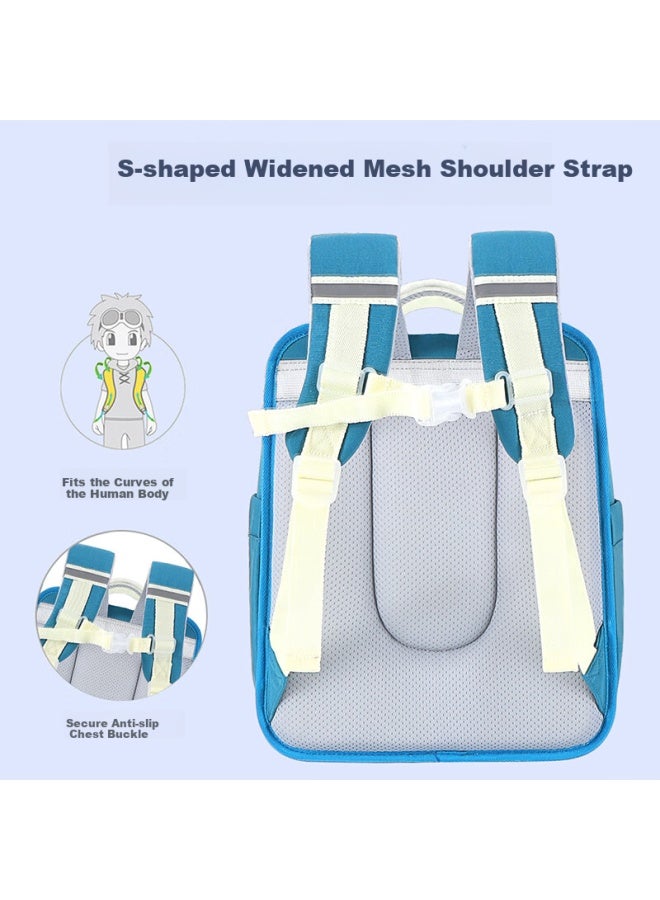 Ultraman Children's Backpack For Boys, Kindergarten To First Grade Students, Sero Lightweight Double Shoulder Bag 80090 Navy Blue - Image 3