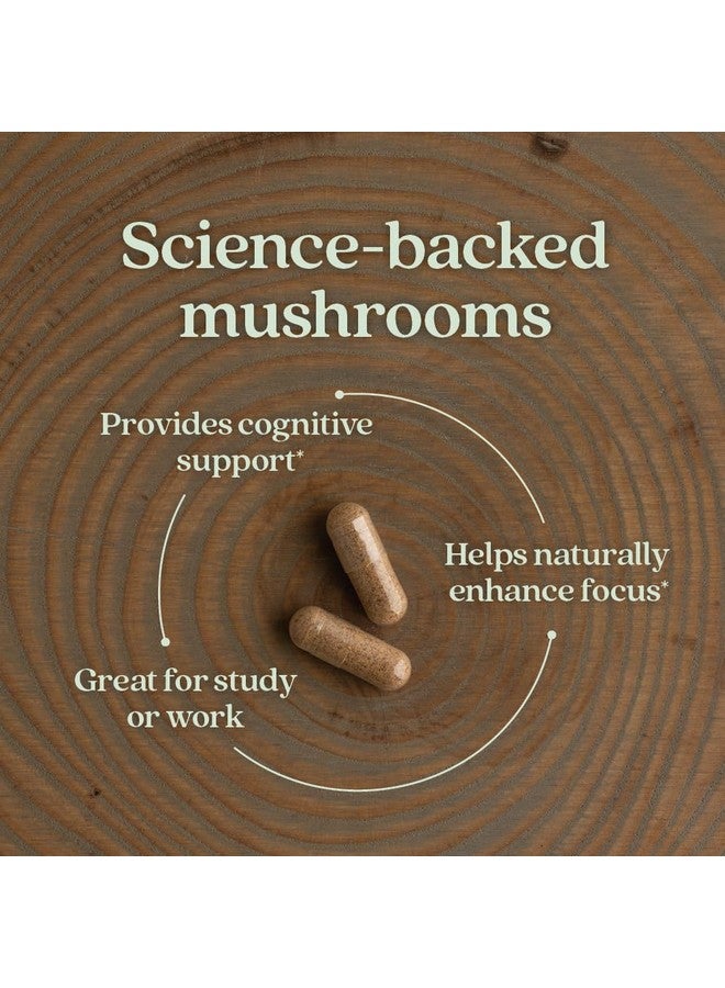 New Chapter Lion's Mane + Reishi Mushroom - LifeShield Mind Force for Mental Clarity with Organic Reishi Mushroom + Vegan + Non-GMO, Nootropic Ingredients - 60 ct - Image 3
