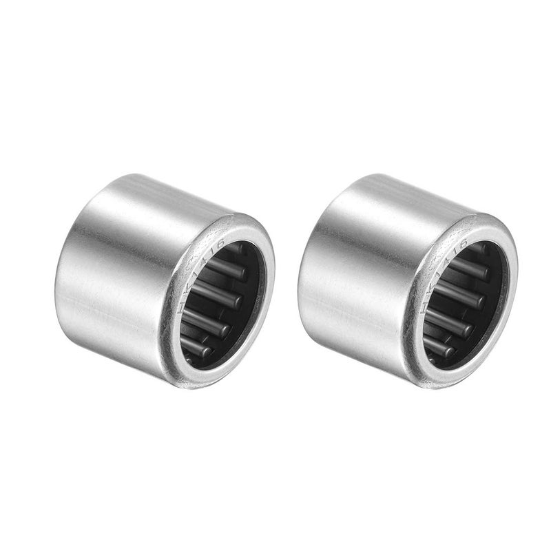 uxcell HK1416 Needle Roller Bearings 14mm Bore 20mm OD 16mm Width Chrome Steel Open End 2pcs - Image 1