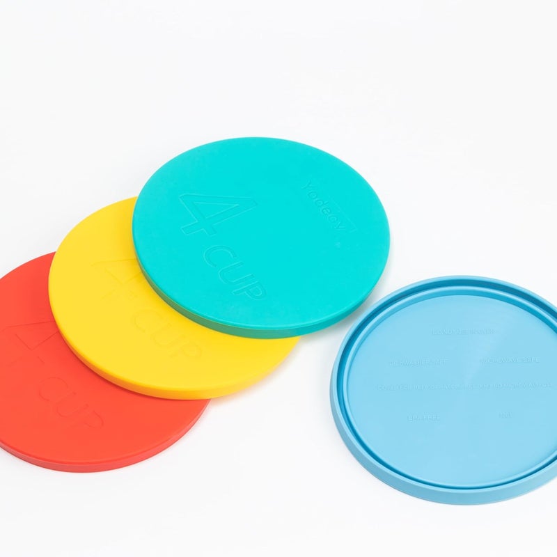 Yodecy Silicone Bowl Lids fit Pyrex Glass Bowls 7201-PC 4 Cup, Silicone Bowl Lids fit Anchor Hocking Glass Bowls 7201-PC 4 Cup,Replacement Lids(2 Pack Red)(Container not Included) - Image 4
