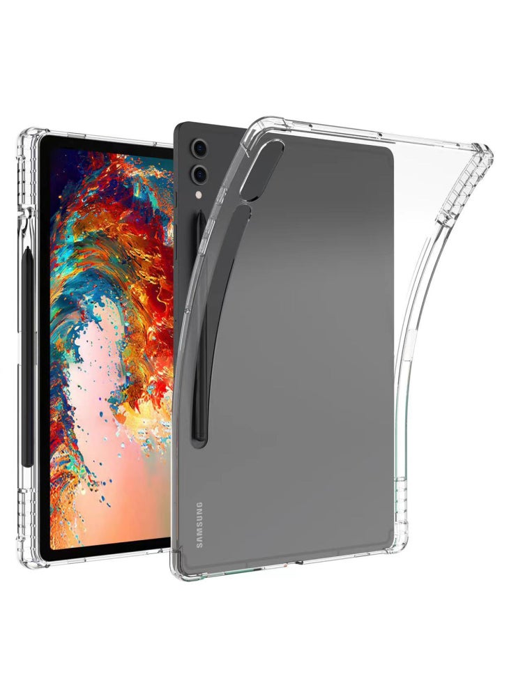 For Samsung Galaxy Tab S10+ Case Reinforced Four Corner Anti-Drop Clear TPU Tablet Cover with Pen Slot - Image 1