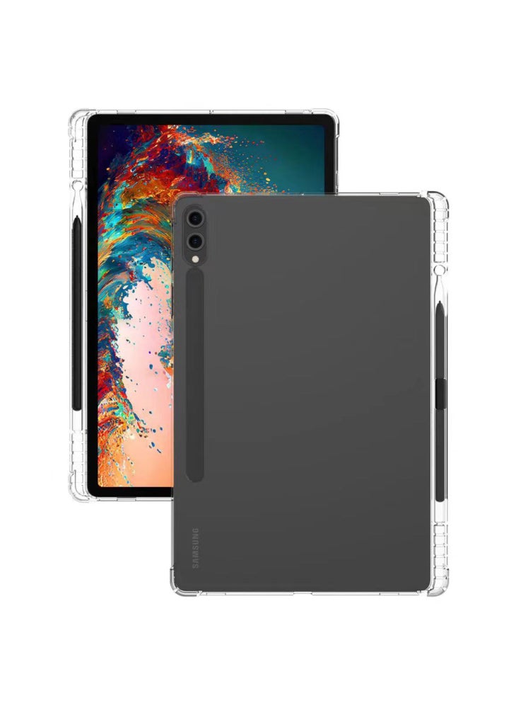 For Samsung Galaxy Tab S10+ Case Reinforced Four Corner Anti-Drop Clear TPU Tablet Cover with Pen Slot - Image 2