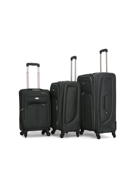 Giordano Trolley Bags 3 PCS Set Softside Spinners,Grey