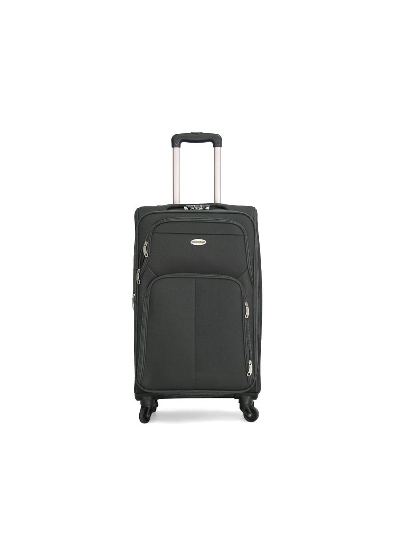 GIORDANO Giordano Trolley Bags 3 PCS Set Softside Spinners,Grey  - Image 2