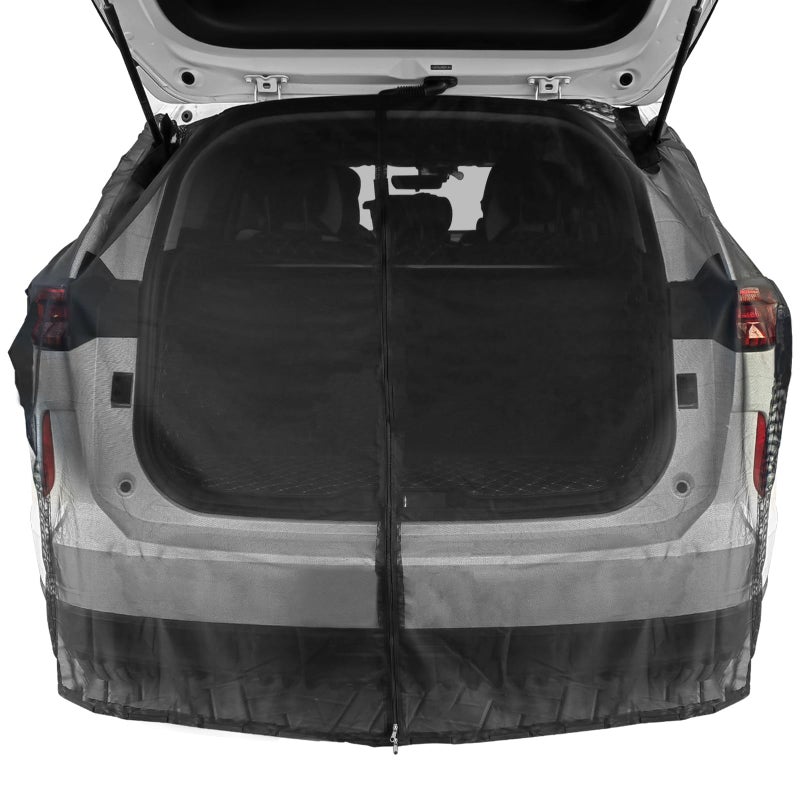 Tailgate Mesh Screen Breathable Mesh Net for SUV MPV Ventilation Privacy Protection Magnetic Suction for Camping Trips Car Camping Accessories