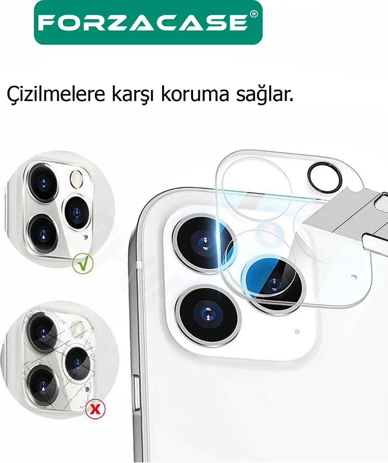 فورزاكاس Camera Lens Protective Glass Film Compatible with iPhone 16 Pro Max - FC378