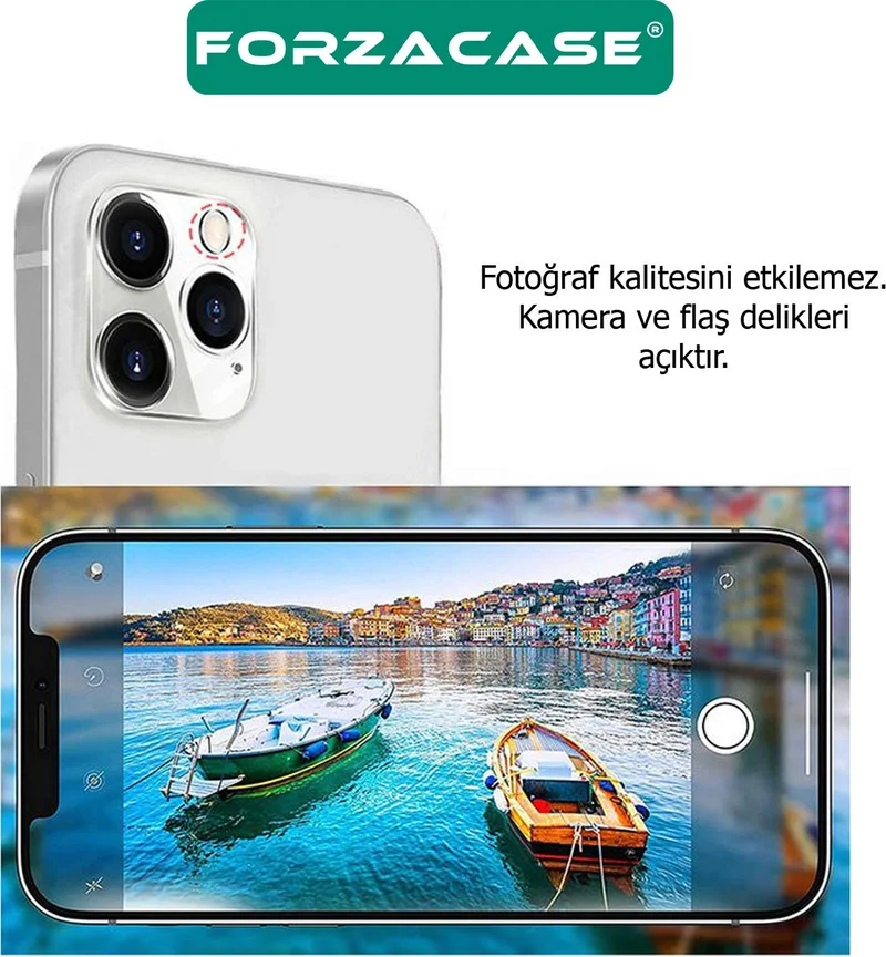 فورزاكاس Camera Lens Protective Glass Film Compatible with iPhone 16 Pro Max - FC378