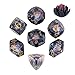 CRITALLIC 7PCS DND Dice SetTransparent Sharp Edge Dice Set DD RPG Polyhedral Diefor Dungeons and Dragons TTRPG Games Roleplaying Gameswith Gift BoxPurple Blue Lotus - Image 2