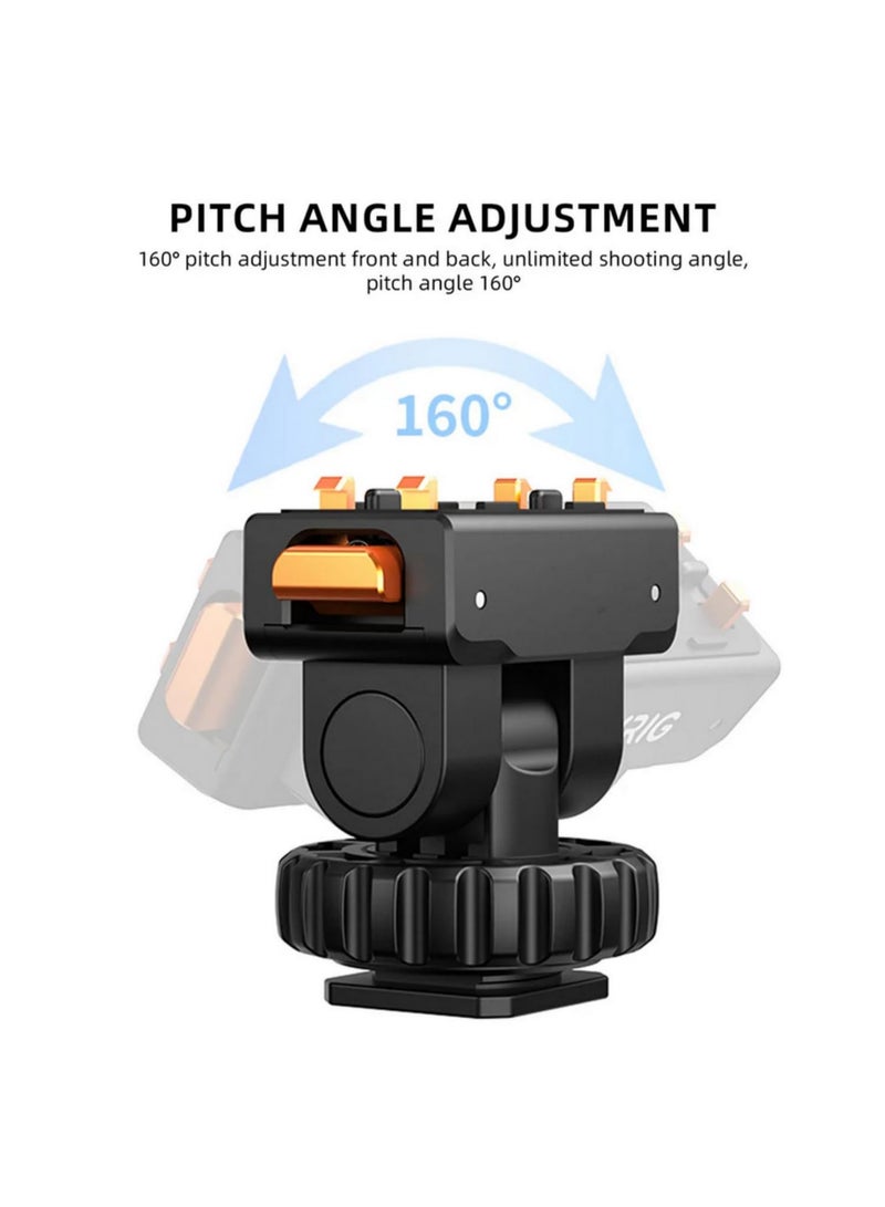 قطعة واحدة حامل مغناطيسي عالمي سريع التثبيت مع قاعدة ساخنة/باردة قابلة للتعديل 180 درجة لكاميرات Insta360 X5/X4/X3/ACE PRO/ACE PRO2، حامل ثلاثي للكاميرات مع قوس 1/4 بوصة - Image 5