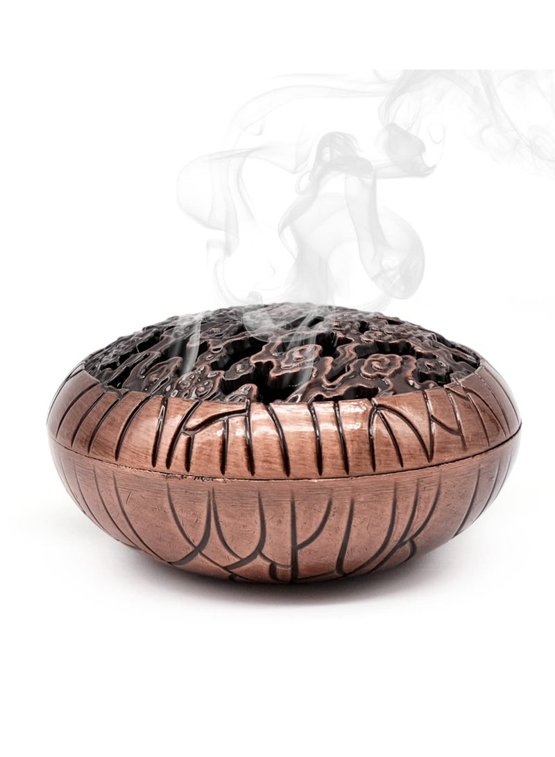 SYOSI Coil Incense Holder Incense Container Cone Retro Incense Bowl Incense Holder for Relaxation and Meditation, Insulation use for Coil Incense Incense Ash Catcher for Home Office Yoga Ornament - Image 1