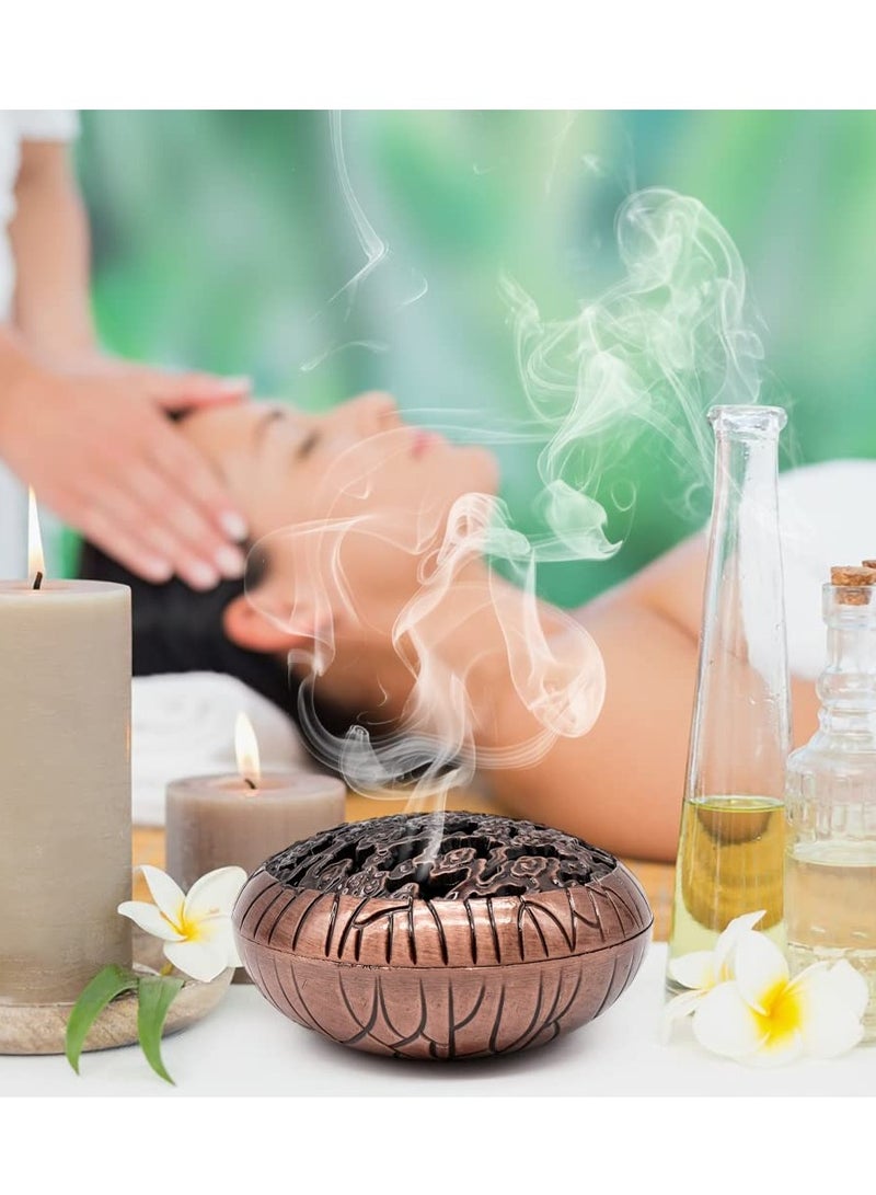 SYOSI Coil Incense Holder Incense Container Cone Retro Incense Bowl Incense Holder for Relaxation and Meditation, Insulation use for Coil Incense Incense Ash Catcher for Home Office Yoga Ornament - Image 3