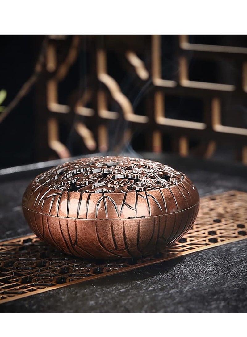 SYOSI Coil Incense Holder Incense Container Cone Retro Incense Bowl Incense Holder for Relaxation and Meditation, Insulation use for Coil Incense Incense Ash Catcher for Home Office Yoga Ornament - Image 2