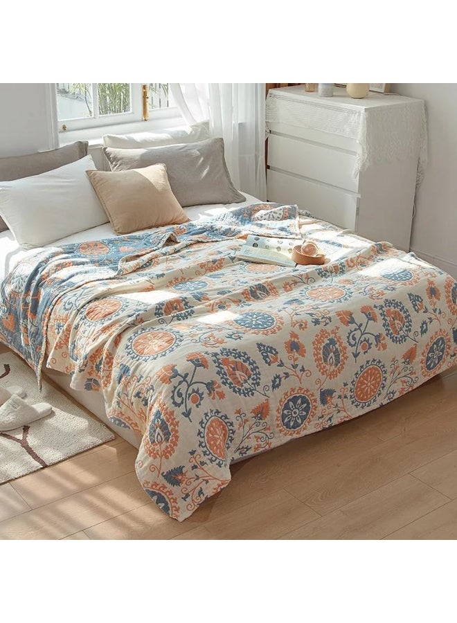 200x230cm Nordic Throw Blanket Cotton Gauze Towel Summer Air-conditioning Blanket Single Double Nap Bed Cover Boho Home Decor Sofa Towel