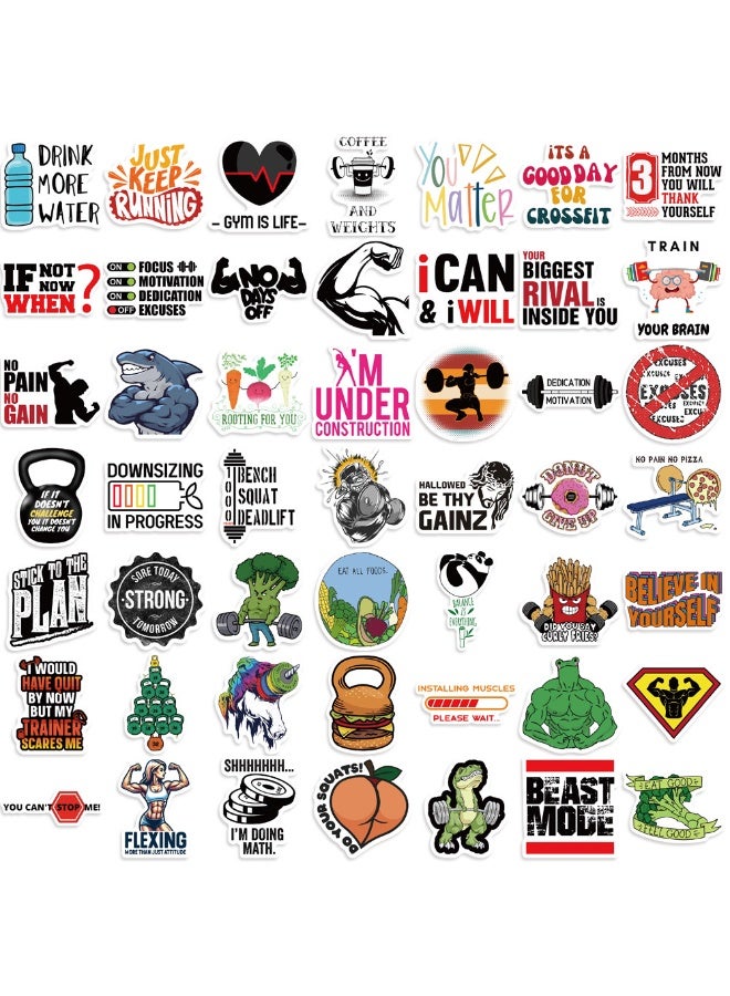 ٥٠ قطعة من ملصقات تحفيزية للرياضة واللياقة البدنية، ملصقات رياضية لرفع الأثقال، ملصقات عبارات تحفيزية للرياضيين، ملصقات عبارات تحفيزية للعضلات - Image 2