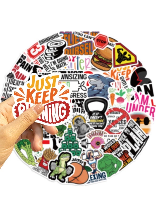 ٥٠ قطعة من ملصقات تحفيزية للرياضة واللياقة البدنية، ملصقات رياضية لرفع الأثقال، ملصقات عبارات تحفيزية للرياضيين، ملصقات عبارات تحفيزية للعضلات - Image 3