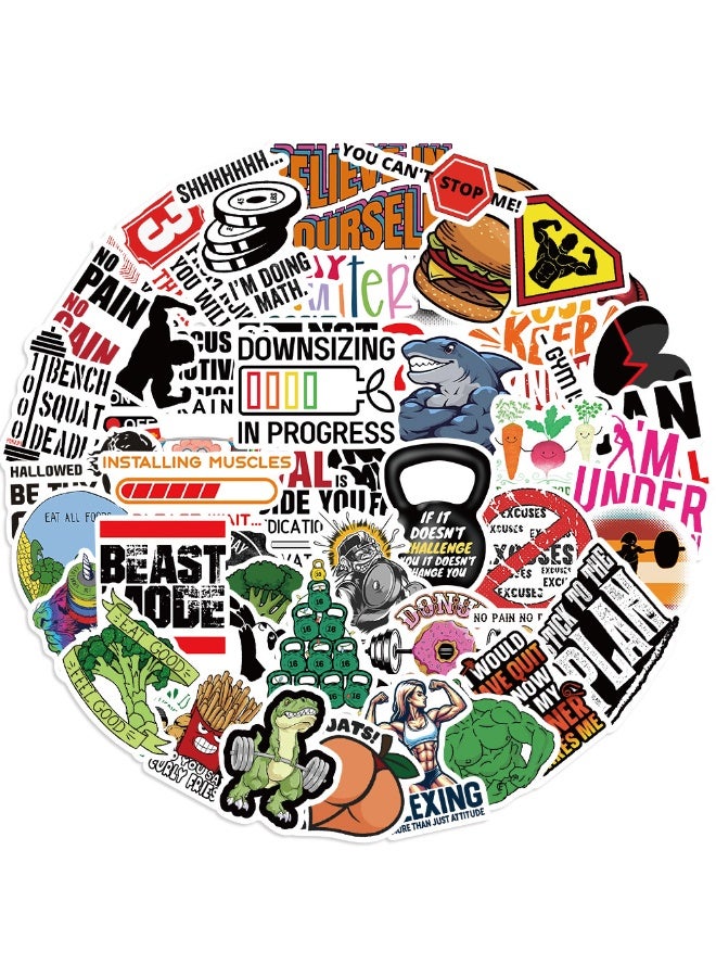 ٥٠ قطعة من ملصقات تحفيزية للرياضة واللياقة البدنية، ملصقات رياضية لرفع الأثقال، ملصقات عبارات تحفيزية للرياضيين، ملصقات عبارات تحفيزية للعضلات - Image 1