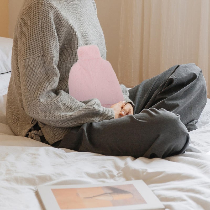 Soft Plush 2L Hot Water Bottle Foot Warmer With Detachable Washable Cover - Image 5
