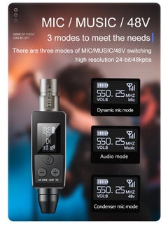 Generic VK-38 UHF Wireless Microphone Converter, XLR Transmitter And Receiver for Dynamic Microphone Guitar Receiver Transmission Adapter  - Image 4