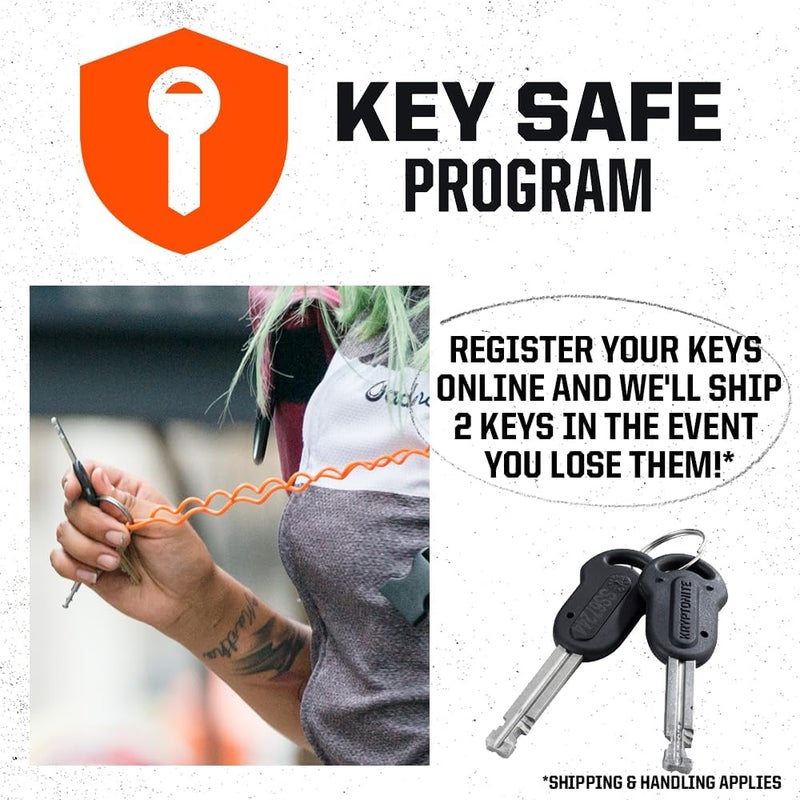 Kryptonite KryptoFlex Bike Lock Cable, 2FT/6FT Long 15mm Thick Heavy Duty Braided Steel Cable Anti-Theft Security Lock for Outdoor Equipment, Combination/Key Bike Lock - Image 5