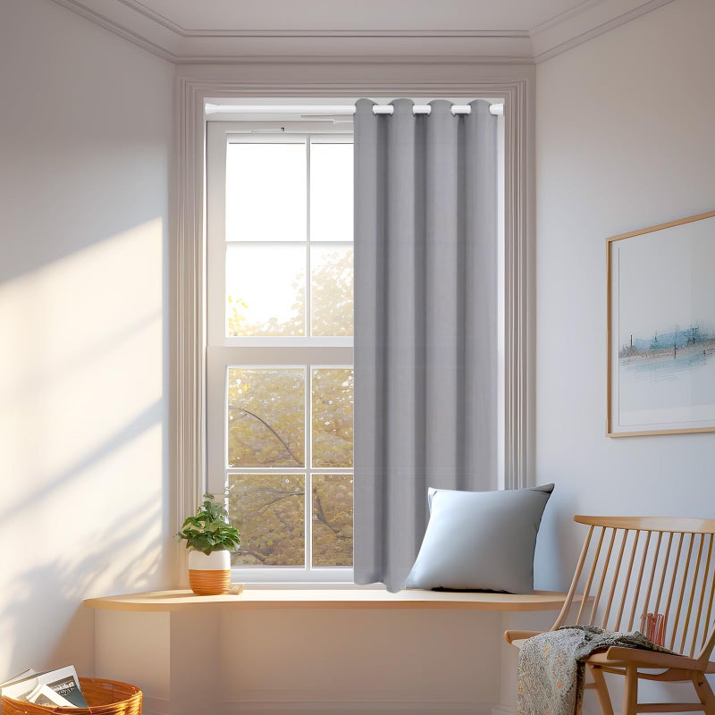 QINGYUN Tension Rod for Windows 28 to 48 Inch,Spring Curtain Rods No Drilling 7/8" Diameter White Tension Rods Adjustable Curtain Rods Expandable Pressure Spring Tension Rods for Closet, Doorway - Image 5