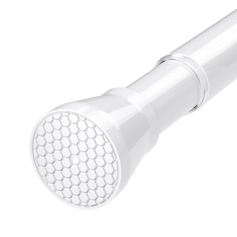 QINGYUN Tension Rod for Windows 28 to 48 Inch,Spring Curtain Rods No Drilling 7/8" Diameter White Tension Rods Adjustable Curtain Rods Expandable Pressure Spring Tension Rods for Closet, Doorway - Image 1