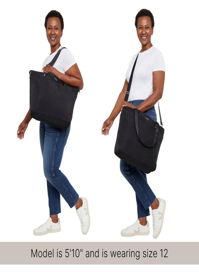 Baggallini Large Carryall Tote Bag for Women - Lightweight Nylon Zipper Top Weekender Travel Beach Bag Personal Item w/Luggage Sleeve - Image 5
