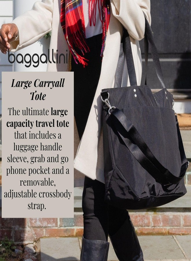 Baggallini Large Carryall Tote Bag for Women - Lightweight Nylon Zipper Top Weekender Travel Beach Bag Personal Item w/Luggage Sleeve - Image 2
