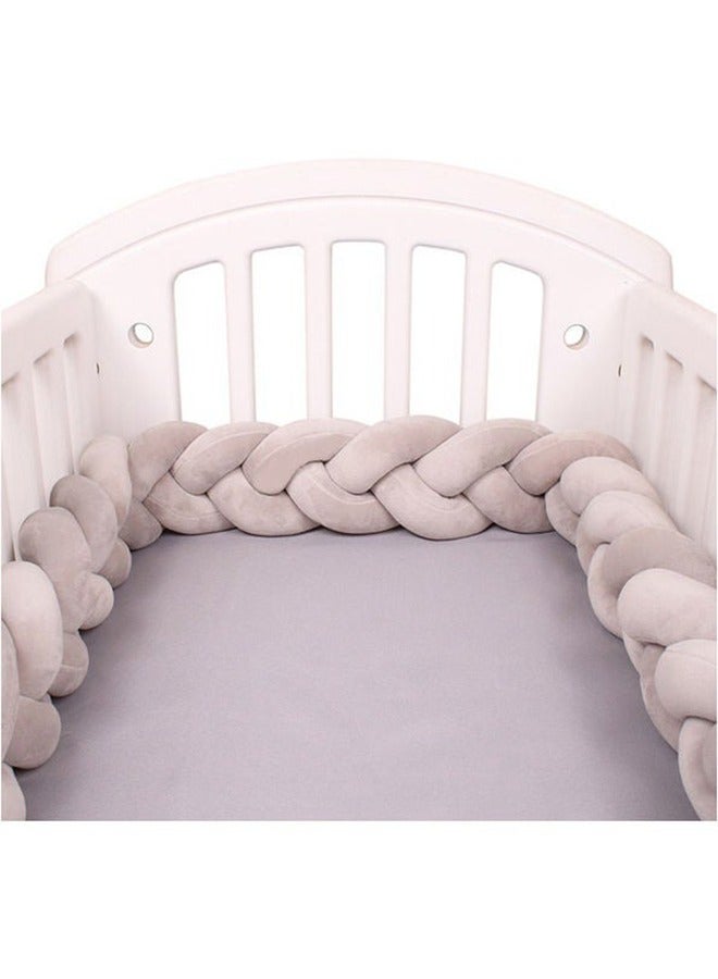 Twist Weaving 4 Strands Strips Knotted Baby Anti-Collision Bed Surround, Ultra Thick Anti-Collision  - Image 1