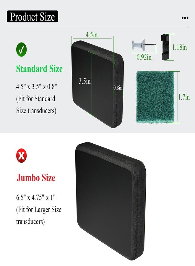 WFCYX Black - Standard Size 4.5" x 3.5" x 0.75" Stern Pad, Screwless Transducer Mounting Plate kit, Marine-Grade Transducer Mounting Board Hardware Kit(NOT for Large 3D Scan Transducers) - Image 3