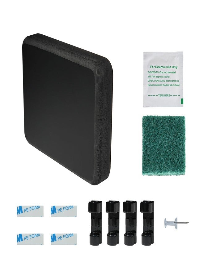 WFCYX Black - Standard Size 4.5" x 3.5" x 0.75" Stern Pad, Screwless Transducer Mounting Plate kit, Marine-Grade Transducer Mounting Board Hardware Kit(NOT for Large 3D Scan Transducers) - Image 1