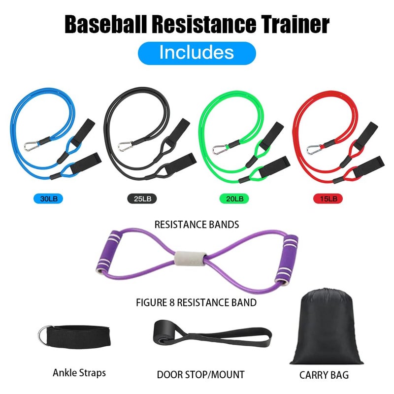 Davllin Baseball Softball Resistance Training Bands,Baseball Training Equipment,Baseball Pitching Trainer and Arm Trainer,Softball Training Aid for Pitching Arm Strength Throwing Warm up Stretching - Image 2