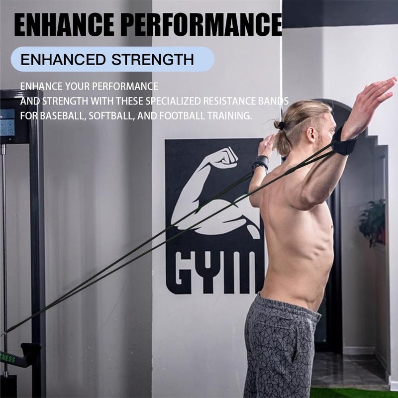 Davllin Baseball Softball Resistance Training Bands,Baseball Training Equipment,Baseball Pitching Trainer and Arm Trainer,Softball Training Aid for Pitching Arm Strength Throwing Warm up Stretching - Image 4