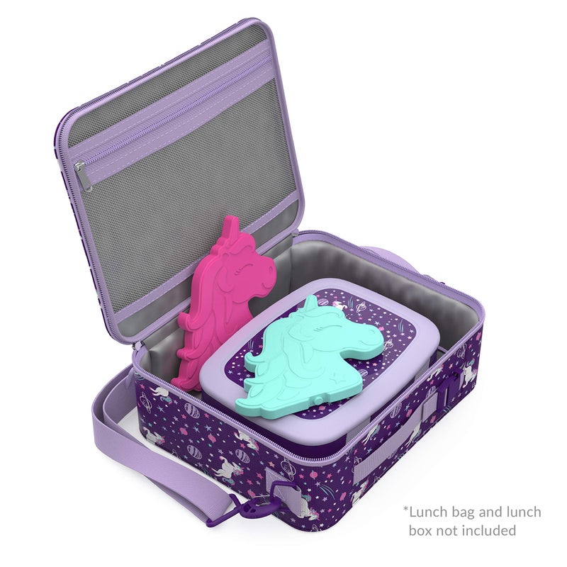 Bentgo Buddies Reusable Ice Packs - Slim for Lunch Boxes, Bags, and Coolers Multicolored 4-Pack (Unicorn) - Image 4