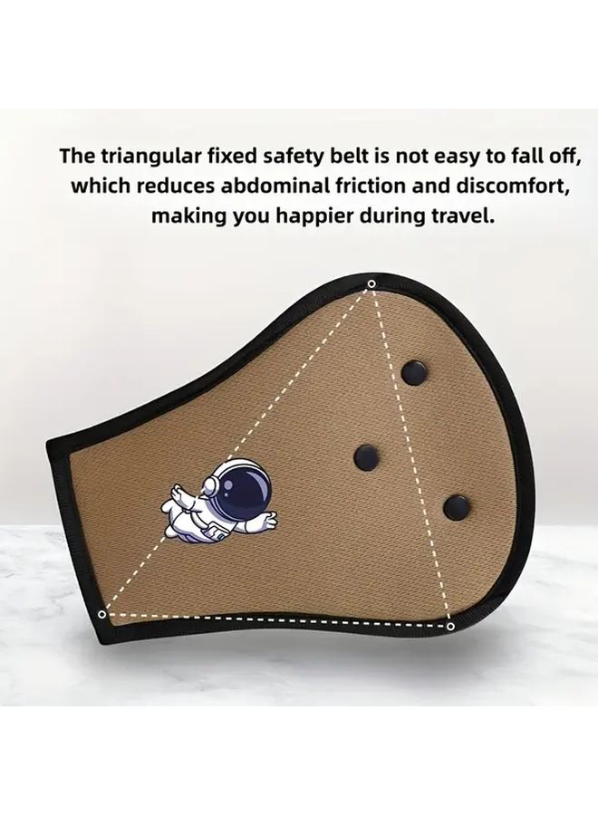 1pc Black Astronaut Duck Print Universal Car Seat Belt Shoulder Pad Neck Belly Protector For All Season Use - Image 5