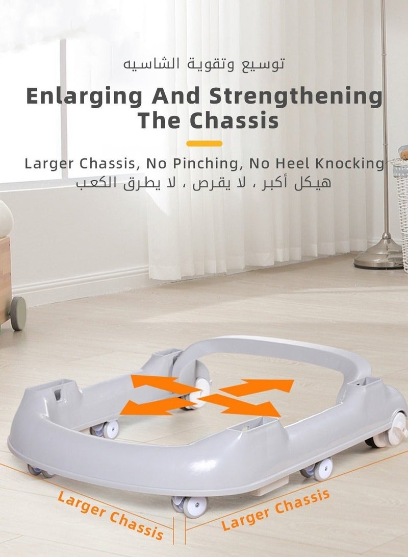 ميكسد مشاية أطفال 3 في 1 متعددة الوظائف مع ارتفاع قابل للتعديل ووسادة مقعد كبيرة مريحة وسجادة ترامبولين قابلة للفصل للأطفال الرضع - Image 5