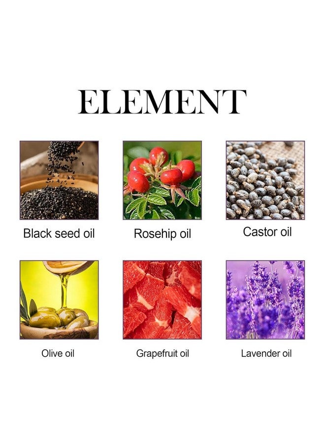 Rednow Lilinas Castor Oil Black Seed Oil Rosehip Oil Face Serum Lalena Rosehip Oil Black Seed Oil For Face Castor Oills Skin Nourish Organic Golden Castor Oil Collagen Boost Anti Aging（2Pcs） - Image 4