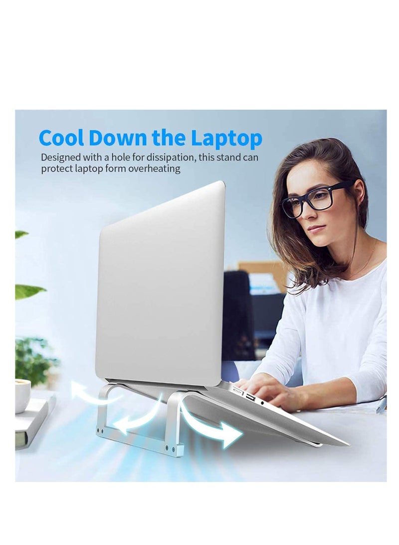 SYOSI Laptop Stand for Desk, Ergonomic Aluminum Computer Riser - Image 2