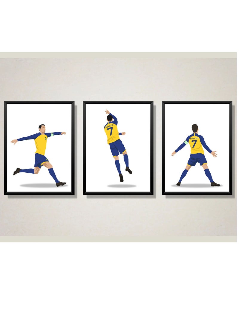Boomah Accessories - set of 3, Cristiano Ronaldo Al-Nassr FC Poster with Frame 30x40cm - Image 1