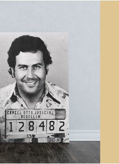 (Assembly frame) Pablo Escobar Mugshot Poster, Narcos Black And White police mugshot Canvas Wall Art print, Home decor